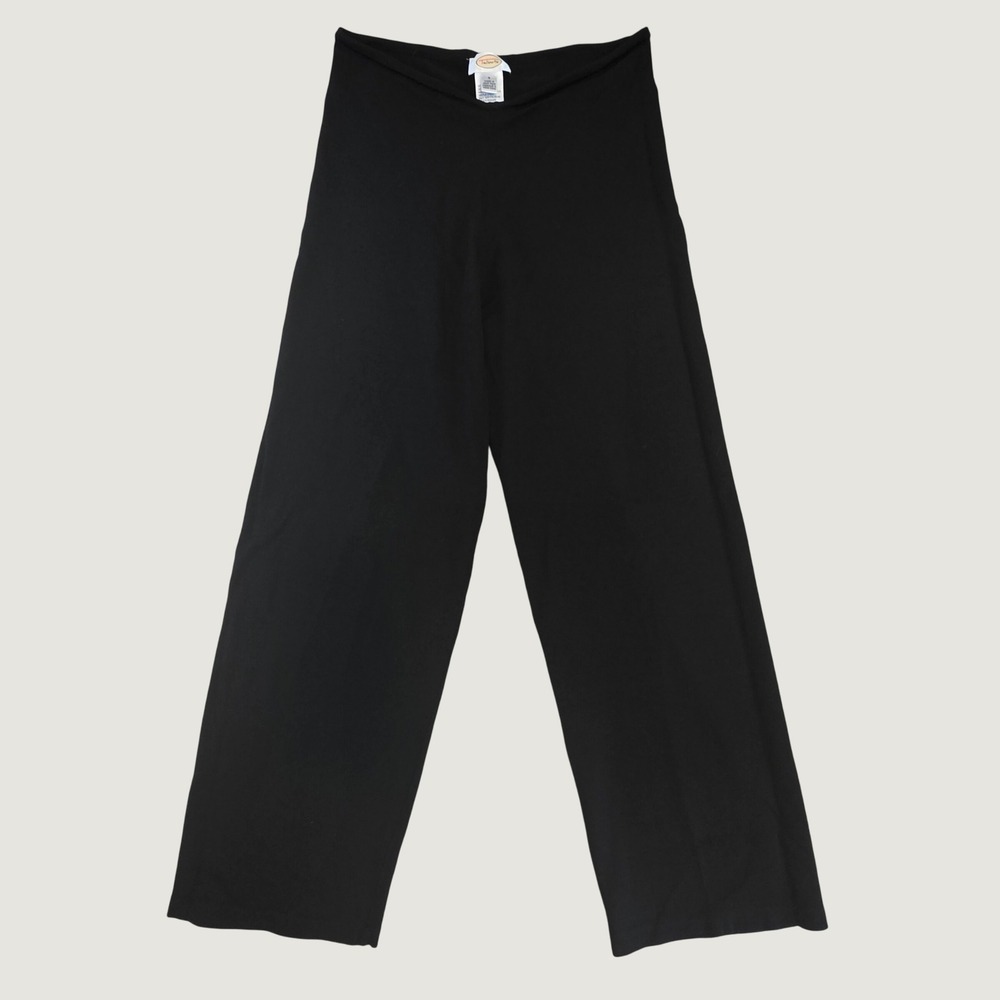 Talbots Dress Pants Wide Leg Slacks Office Business Casual Interview Black Small
